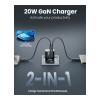 Moxedo Lite 20W GaN Charger USB-A, USB C Ports, Fast Charging PD 3.0 With USB C To USB C 1.2 Meter Cable, ‎ML-C012-C-34081-01
