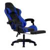 Deadskull, Computer Chair, Gaming Chair With Footrest And Headrest, Blue And Black-28837-01