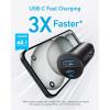 Anker PowerDrive Dual Port Car Charger 30W Fast Charging USB C USB A Black, A2741H11-36408-01