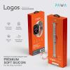 Pawa Lagos Water And Sweat Resistant Limited Edition Premium Soft Silicon Straps, Grey And Orange-19221-01