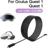 16ft Link Cable USB 3.2 Gen1 for Oculus Quest 1/Quest 2/Quest Type-C-C Right Angle Fast Charger Cord, 90 Degree Elbow Design More Stable Without Falling Off-35356-01