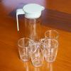 Royalford 5pc Water Jug Set,1.0L Jug,4Pc Glass 1X8-2569-01