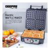 Geepas, 4 Slice Non Stick Electric Belgian Waffle Maker With Adjustable Temperature Control, 1100W Electric Waffle Maker, GWM5417 -32225-01
