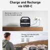 Anker Solix 522, 320Wh Capacity, 300W, Charge Multiple Devices At Once, Smart Display, Car Charger Output, Built In Warm Tone LED Light, Portable Power Station-24808-01