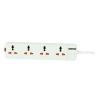Geepas, Extension Strip With Led Indicators, Extra Long Cord With Over Current Protected, Child Safe, 13A 4 Way Extension Socket, GES58012-29565-01