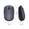 Logitech M170, 2.4 GHz Wireless Connection, 1000 Dpi, Wireless Mouse, Black And Gray-30146-01