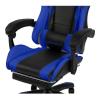 Deadskull, Computer Chair, Gaming Chair With Footrest And Headrest, Blue And Black-28838-01