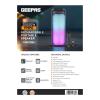 Geepas, RGB Light, USB Input, TF, TWS, FM Radio, VHF Microphone, Bluetooth, 30000W PMPO Speakers Unit, Rechargeable Portable Speaker With Remote Control, GMS11194-33786-01
