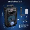 NDR P44 Karaoke Machine Speaker with Microphones and Remote,Portable Bluetooth  LED Karaoke Speaker -3484-01