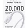 Anker 542 Bio Based 3ft USB C To Lightning Charging Cable, White, A80B1H21-21610-01