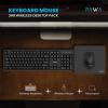 Pawa Keyboard And Mouse, Mouse Pad, 3 In 1 Wireless Desktop Pack, PW-KMP24BTW-BK-28556-01
