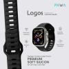 Pawa Lagos Water And Sweat Resistant Premium Soft Silicon Straps, Ultra Black-19203-01