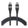 Anker USB C To USB C 240W Upcycled Braided 6ft Fast Charging Cable, Black, A82E2H12-29207-01