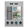 Geepas, Multi Airflow With Faster And Deep Cooling, 250L Gross Capacity Double Door No Frost Refrigerator, GRF2522SXN-28967-01