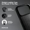 Nomad Magnetic Leather Back for Apple iPhone 17 Pro Max, Horween Leather, Black-36159-01