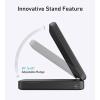 Anker MagGo Power Bank, 15W Fast MagSafe Mobile Charger, 6600mAh Battery, Adjustable Folding Stand, Black, A1643H11-19887-01