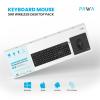 Pawa Keyboard And Mouse, Mouse Pad, 3 In 1 Wireless Desktop Pack, PW-KMP24BTW-BK-28555-01
