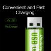 USB Rechargeable 1.5v Lithium AA Battery -11494-01