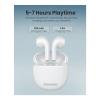 Moxedo True Wireless Earbuds S6, Bluetooth 5.3, 7 Hours Playing Time, 300mAh Charging Case, Touch Control, One Step Pairing, White, MX-TWS015-WH-28576-01