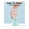 Moxedo Mini Portable Fan Desktop 5 Blade 3 Speed USB Rechargeable Battery With Fragrance Pad, Blue, MX-DF015-34099-01