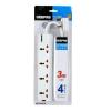 Geepas, Extension Strip With Led Indicators, Extra Long Cord With Over Current Protected, Child Safe, 13A 4 Way Extension Socket, GES58012-29566-01