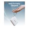 Moxedo Combo 5x 10,000 mAh Power Bank With Charging Dock 20W Power Delivery USB C Fast Charging With Built In Type C Cable, White, MX-PBH037-DS-33018-01