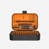 Precision Screwdriver Set, 130 in 1 with 120 bits Repair Tool Kit, Magnetic Screwdriver Set with mini built-in box for Electronics iPhone Jewelers Game Console Passion Orange-213-01