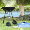 Royalford 44x72CM Wheeled BBG Stand Grill 1X4-1264-01