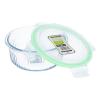 Royalford 620ml BRS Round Glass Airtight Container -10759-01