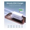 Moxedo Volton Pro PD GaN Charger 65W PD 3.0 With Dual USB-C, 1 USB A Port Adapter Wall Charger, MX-C029-34078-01