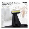 Geepas, Floating Blade, Men Electric Razor Beard Trimmer, Grooming Kit Rotary Cordless Body With Stand, Nose Hair Trimmer, Waterproof, 5 In 1 Grooming Kit, GTR56025UK -34059-01