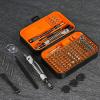 Precision Screwdriver Set, 130 in 1 with 120 bits Repair Tool Kit, Magnetic Screwdriver Set with mini built-in box for Electronics iPhone Jewelers Game Console Passion Orange-211-01