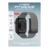 Moxedo Hybrid Fit Weave Nylon Braided Band Adjustable Replacement Strap Compatible For iWatch And Whoop 4.0 Wearable Health And Fitness Tracker, Gray, MX-FW012-GY-33087-01