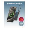 Moxedo Porta Go Wireless Charging Power Bank 10,000mAh With Built In USB C Cable And Phone Stand, MX-WPB012-34071-01