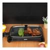 Geepas, Adjustable Thermostat, Non Stick Smokeless Grill Indoor With Glass Lid, Overheat Protection, On Indicator Light, 1600W Electric Barbeque Grill, GBG63040-28797-01