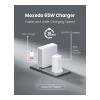 Moxedo Volton Pro PD GaN Charger 65W PD 3.0 With Dual USB-C, 1 USB A Port Adapter Wall Charger, MX-C029-34077-01
