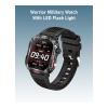 Moxedo Warrior Military Smart Watch With LED Flash Light 2.01 IPS HD Large Display, Bluetooth Calling, 100 Plus Watch Faces With Built In Compass, For Android And iOS, Black, Smart Watch, MX-SW013-BK-34061-01