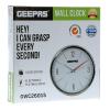 Geepas, Silent Non Ticking, Arabic Numeral Clock, Round Decorative Wall Clock, 3D Silver Dial Wall Clock, GWC26015-31169-01