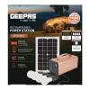 Geepas, 2X5V 2A USB, 1 X Type C1 Mobile Charging Port, 15V 10W Solar Panel, Spotlight LED, Aluminum Alloy Body, Digital Display, Rechargeable Power Station With 7500mAh Rechargeable Lithium Battery, GPS51087-33843-01