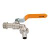 Krypton, Solid Metal Lever Handle With Ball Valve Cartridge, Wall Mounted Tap And Zinc Plated, Drain Cock, KNSW6350-32589-01