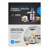 Geepas, Compact Electric Blender, Juicer, Chopper And Grinder, 2 Speed Pulse Function For Ice Crusher, 800W, 4 In 1 Juicer And Blender, GSB5451 -31054-01