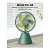 Moxedo Mini Portable Fan Desktop 5 Blade 3 Speed USB Rechargeable Battery With Fragrance Pad, Green, MX-DF013-34090-01
