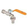Krypton, Solid Metal Lever Handle With Ball Valve Cartridge, Wall Mounted Tap And Zinc Plated, Drain Cock, KNSW6350-32588-01