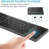 Portable Wireless Bluetooth Folding Keyboard, Ultra Slim Pocket Size, Rechargeable, for iOS, Android & Windows Tabs, Smartphones, with User Manual & USB Charging Cable - Black-53-01