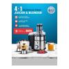 Geepas, Compact Electric Blender, Juicer, Chopper And Grinder, 2 Speed Pulse Function For Ice Crusher, 800W, 4 In 1 Juicer And Blender, GSB5451 -31056-01