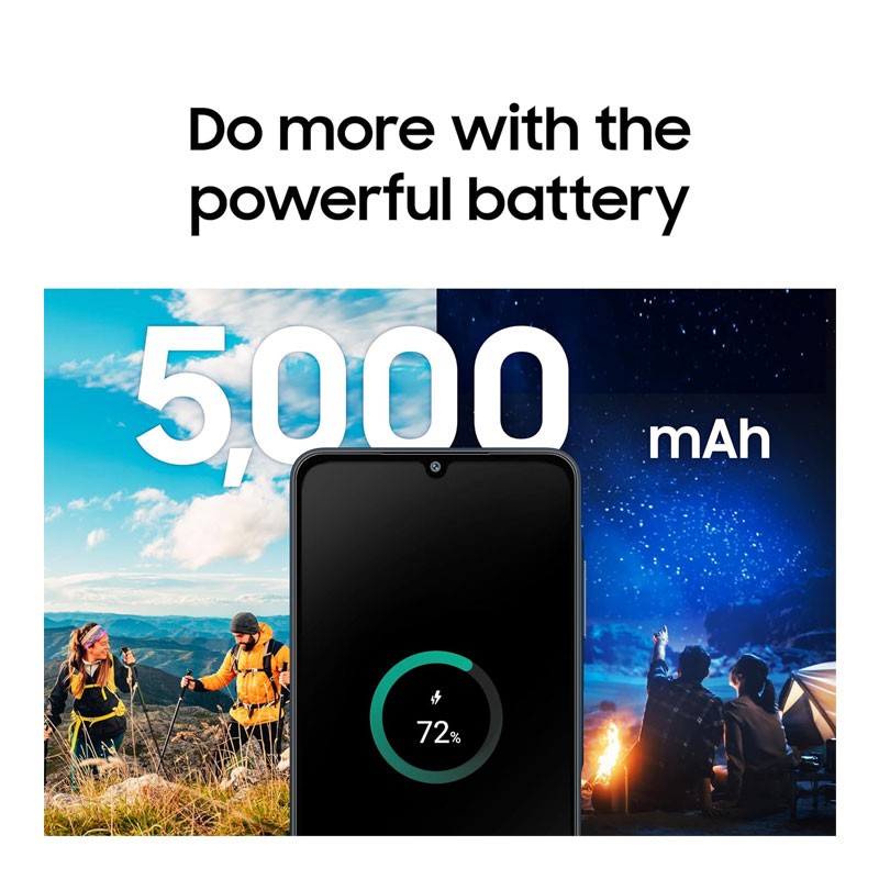 Samsung Galaxy A06, 4GB RAM, 128GB Storage, 6.7 Inch HD Plus Display, 50MP Camera, 5000mAh Battery, Fingerprint Sensor, Dual SIM, Android Smartphone, Black-30519