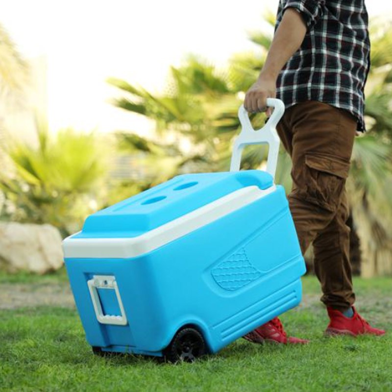 Royalford 45L Insulated Trolley Ice Cooler Box 1X1-1546