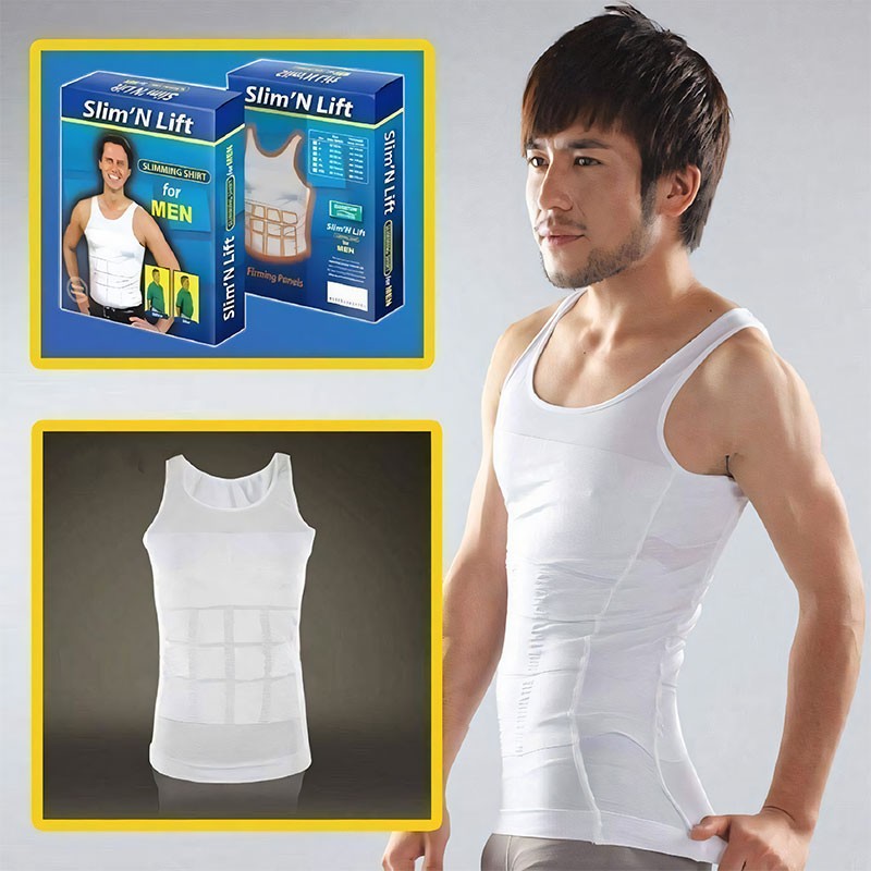 2 Pc Slim N Lift Slimming Shirt For Men ,Combo-5812