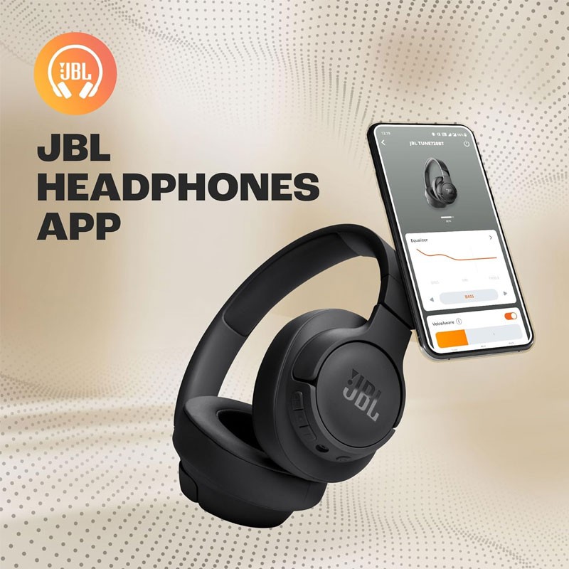 JBL Tune 720BT, Pure Bass Sound With Mic, Upto 76 Hrs Playtime, Speedcharge, Dual Pairing, Customizable Bass With Headphones App, Lightweight, Bluetooth 5.3, Wireless Over Ear Headphone-16376