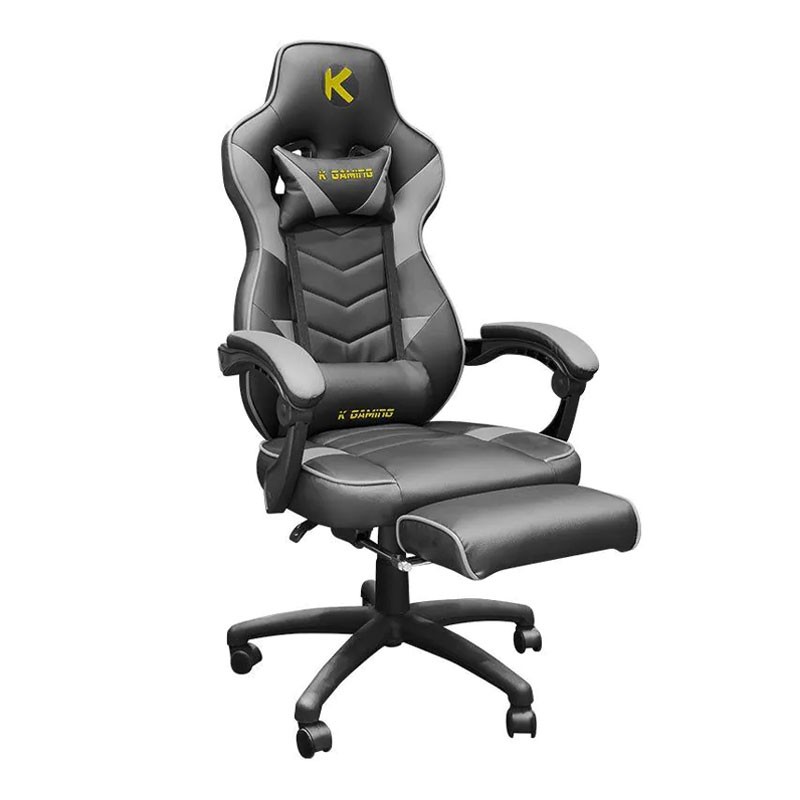 Gaming Chair With Headrest And Lumbar Pillow And Footrest-28458